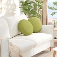 Jastučići za sjedenje 2 kom Ø40x13 cm od tkanine, svijetlo zeleni