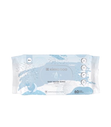 KIKKA BOO Vlažne maramice za bebe, Pure Water, 60 kom