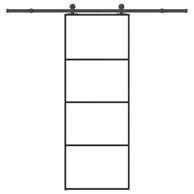 Klizna vrata s priborom od ESG stakla i aluminija 76x205 cm