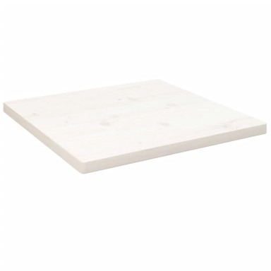 Ploča za stol bijela 40x40x2,5 cm masivna borovina četvrtasta