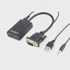 GEMBIRD Adapter kabel A-VGA-HDMI-01, 0.15 m, HDMI na VGA (D-Sub), crni