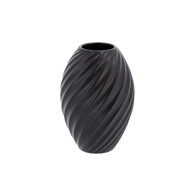 MORSØ Vaza crna porculanska River, visina 16 cm