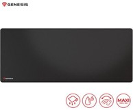 GENESIS Podloga za miš CARBON 500 ULTRA LOGO, vodootporna, neklizajuća, crna boja