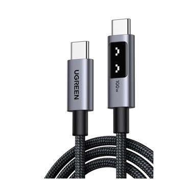 UGREEN Uno USB-C na USB-C kabel, Power Delivery, 5 A, 1 m, crni