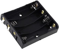 Držač baterija, za 4x AAA (Micro), s lemnim stopicama