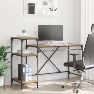 Konzolna stolica s ladicama 100x40x75 cm, umjetnički hrast  
