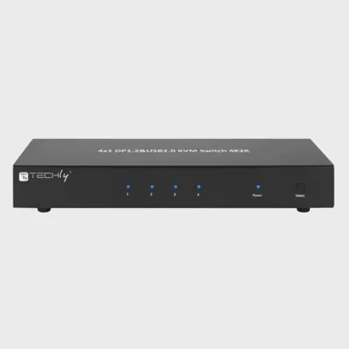 TECHLY Switch KVM IDATA DP-KVM4, rack montaža, crni