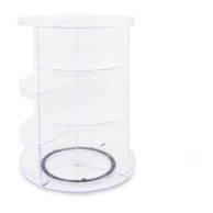 HERMIA Prozirni okretni plastični kupaonski organizator za kozmetiku 