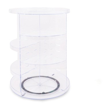 HERMIA Prozirni okretni plastični kupaonski organizator za kozmetiku 