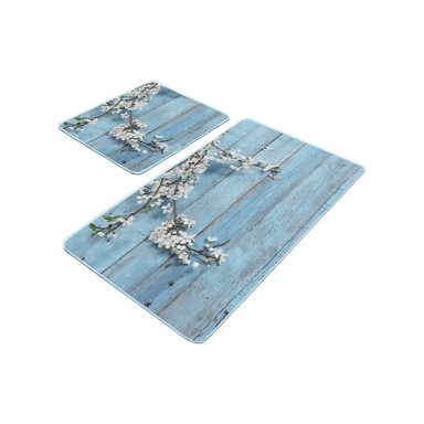MILA HOME Plave kupaonske prostirke u setu 2 kom 60x100 cm