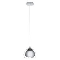 EGLO Visilica Rocamar 1xE27, krom, staklo prozirno