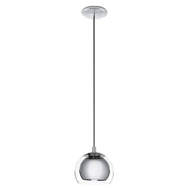 EGLO Visilica Rocamar 1xE27, krom, staklo prozirno