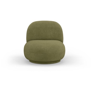 MICADONI HOME Zelena fotelja od bouclé tkanine Chuck, 80x73x78 cm