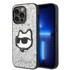 KARL LAGERFELD Futrola Glitter Choupette Patch, iPhone 14 Pro 6.1, srebrna