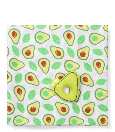BABYONO Swaddles tetra pelene za povijanje, zvečka, Avokado
