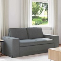 Sofa metalna 182 x 80 x 82 cm, tamno siva
