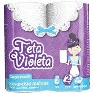 VIOLETA Papirnati ručnik SuperSoft, 23 cm, 2 kom