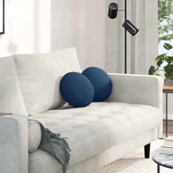 Jastučići za sjedenje 2 kom Ø30x13 cm od tkanine, plavi