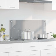 Kuhinjski zaslon svijetlosiva 90x40x0,6 cm kaljeno staklo