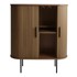 UNIQUE FURNITURE Smeđa vitrina za vino u dekoru hrasta s kliznim vratima, 100x118x40 cm Nola