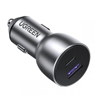 UGREEN Auto punjač, sivi, 42.5W, USB-C PD, USB-A QC