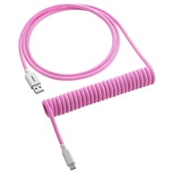 CABLEMOD Classic spiralni kabel za tipkovnicu, USB-C na USB Type A, Jagoda Krema, 150 cm - CM-CKCA-CW-IW150IW-R
