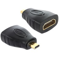 DELOCK Adapter, micro HDMI-D (M) na HDMI-A (Ž), crni