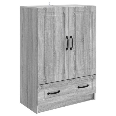 Krevet, 66 x 34,5 x 92 cm, konstruirano drvo, siva sonoma