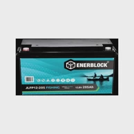 ENERBLOCK Baterija LiFePO4 12V 205Ah 2560Wh, BMS za trolling motor