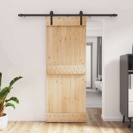 Klizna vrata 80x210 cm, prirodno-crna