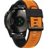 GS QuickFit silikonska narukvica za Garmin sat, 26 mm, narančasto-crna