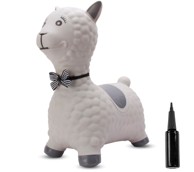 Skakalica alpaka, gumena, siva, 55 cm