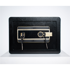 NIKCORP Oklopni kućni biometrijski sef, otisak prsta i šifra, dimenzije 25 × 35 × 25 cm, čelik, crna