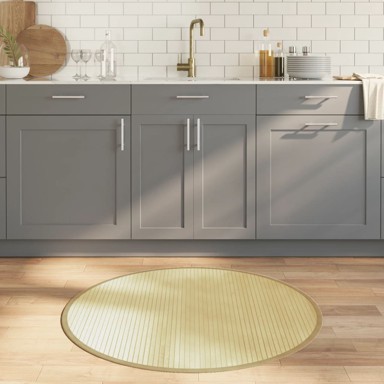 Okrugli tepih, svijetli, 100 cm, od bambusa