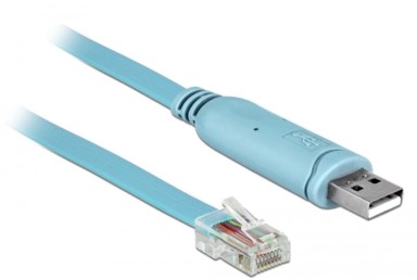 DELOCK adapter USB 2.0 tip A (muški) na serijski RS-232 RJ45 (muški) 2 m, plavi