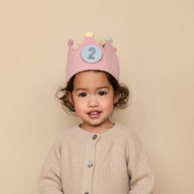 LITTLE DUTCH Rođendanska kruna Pink