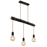 GLOBO LIGHTING Visilica GREGOR crna GLOBO 3xE27 60W