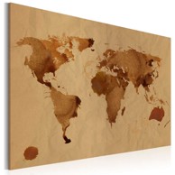 Slika The World painted with coffee 60x40