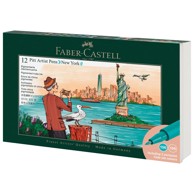 FABER-CASTELL Set Pitt artist pen pk12 New York 267135, sortirano