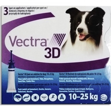 VECTRA CEV 3D pas 10-25 kg, 3,6 mL