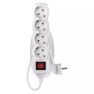 EMOS Produžni kabel 4 S, 1,5 m, 1,5 mm schuko, prekidač
