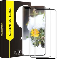 Kaljeno staklo za Huawei P40 Pro s crnim okvirom, ojačana zaštita, 2 kom