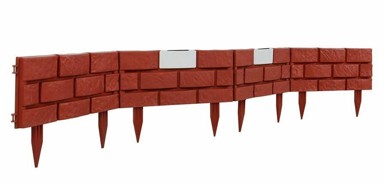 LINDER EXCLUSIV Vrtna palisada sa solarnom LED rasvjetom, ciglena