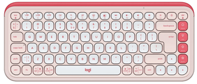 LOGITECH Tipkovnica Pop Icon Keys, bluetooth, ružičasta