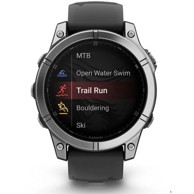 GARMIN Pametni sat Fenix E 47mm nehrđajući čelik, crni remen