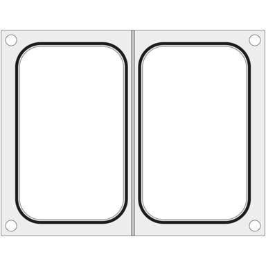 HENDI Matrični kalup za stroj za zatvaranje posuda s dva pladnja 178x113 mm
