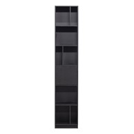 WOOOD Crna modularna biblioteka od masivnog bora 40x210 cm Finca