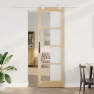 Klizna vrata s hardverom masivno drvo bor 78x232 cm