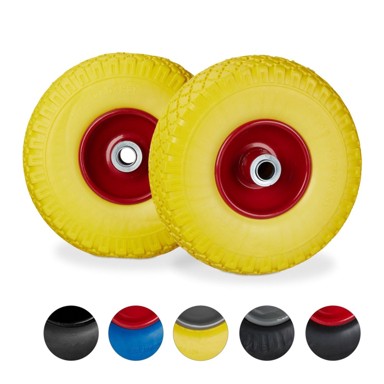 NORTHIX Kotači za kolica, 2 kom, PU guma, bezzračni, otporni na probijanje