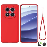HQ Premium Quality Protuklizna silikonska maskica za Xiaomi Redmi Note 14 Pro 5G Mat Crvena